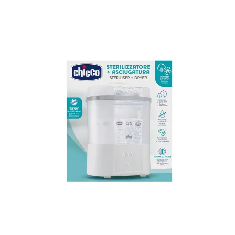 Chicco 2 in 1 Sterilizer with Dryer  Fast, Hygienic & Hassle-Free