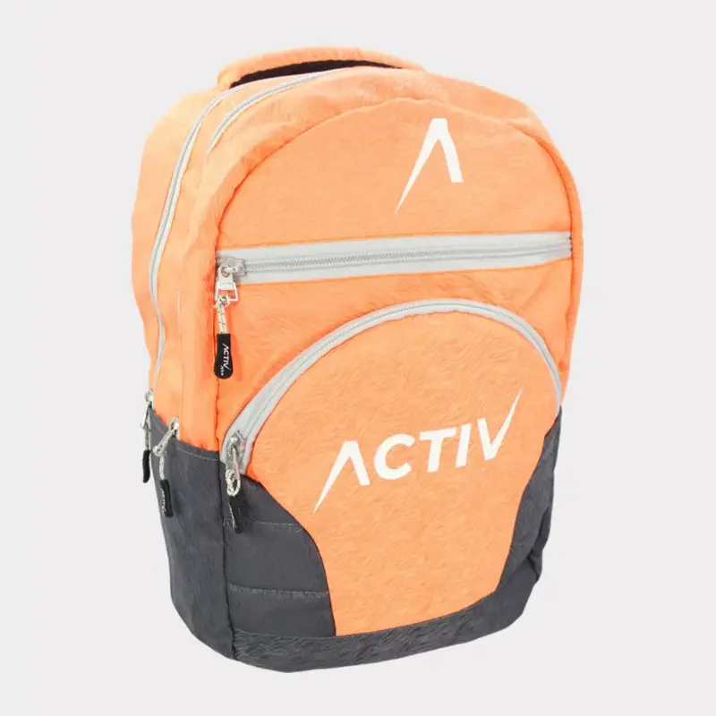Grey/Orange Laptop Backpack