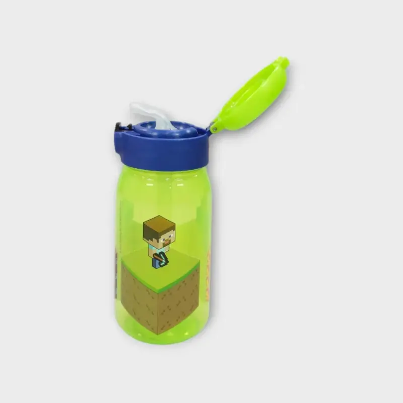 Minecraft Isometric Drinking bottle With Straw 510ml