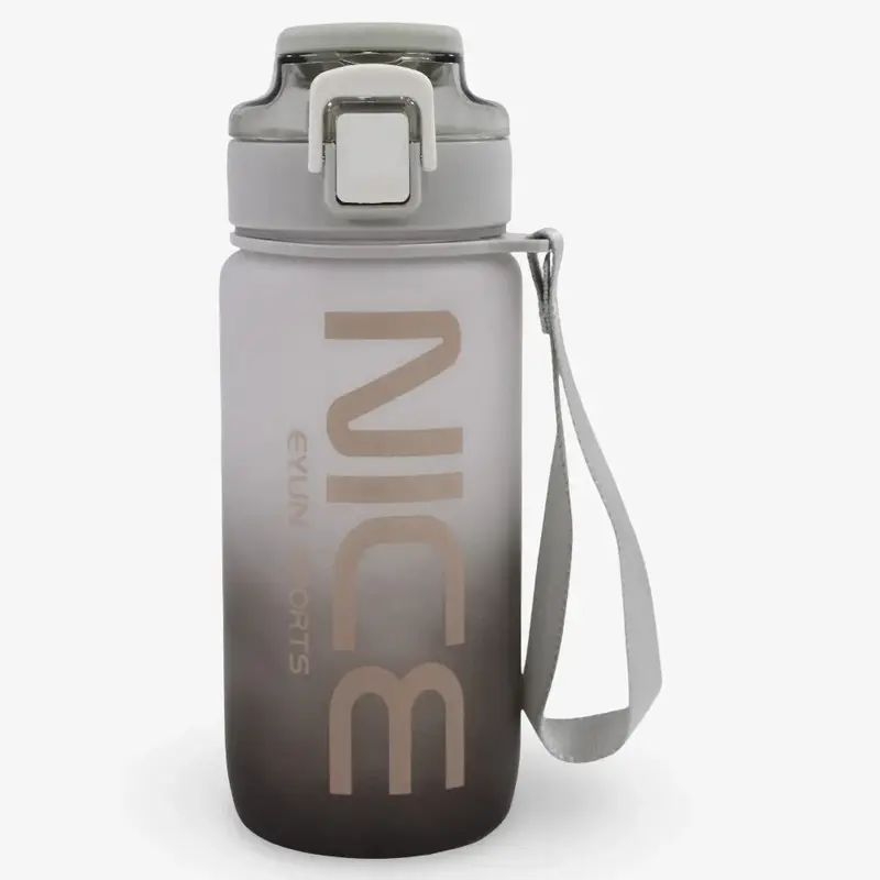 Plastic Water Bottle  Grey/Black (550ml)
