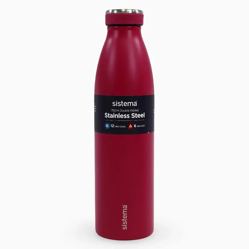 Sistema Stainless Steel Insulated Bottle  Fuchsia