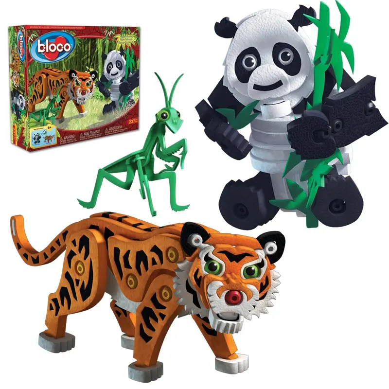 Variety Blocks Building Set - Tiger & Panda 237 Pcs