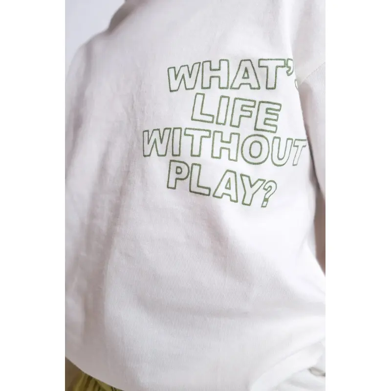 "What's Life Without Play" Long-Sleeved Hooded T-Shirt