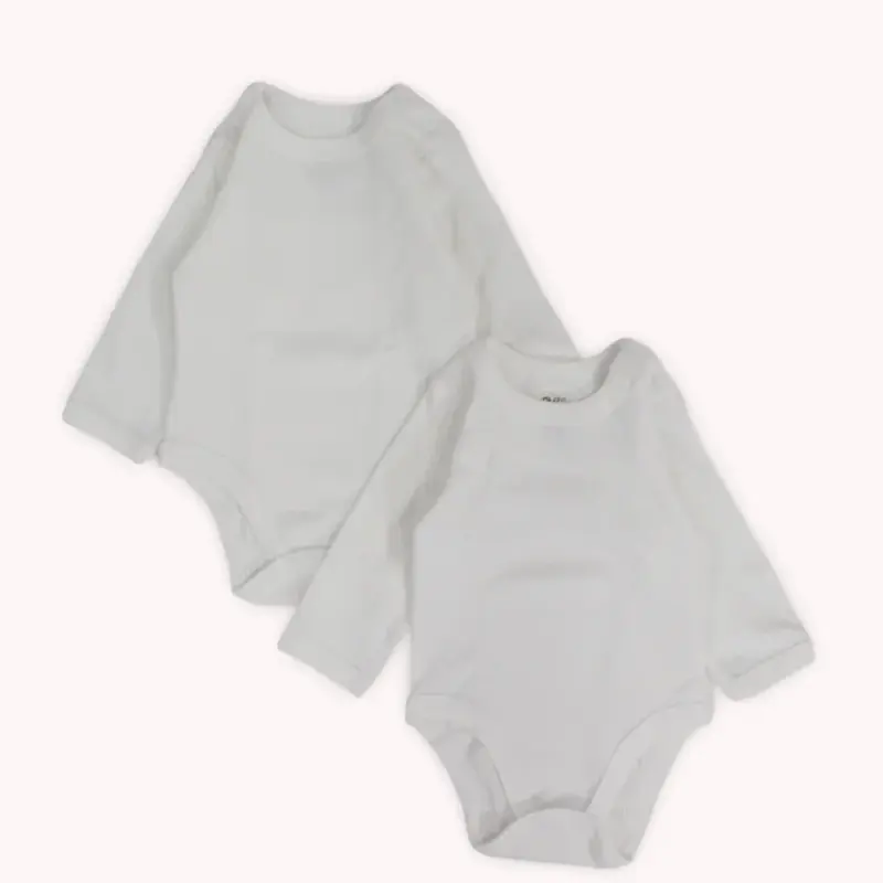 Pack Of 2 - White Long-Sleeved Underwear Bodysuit