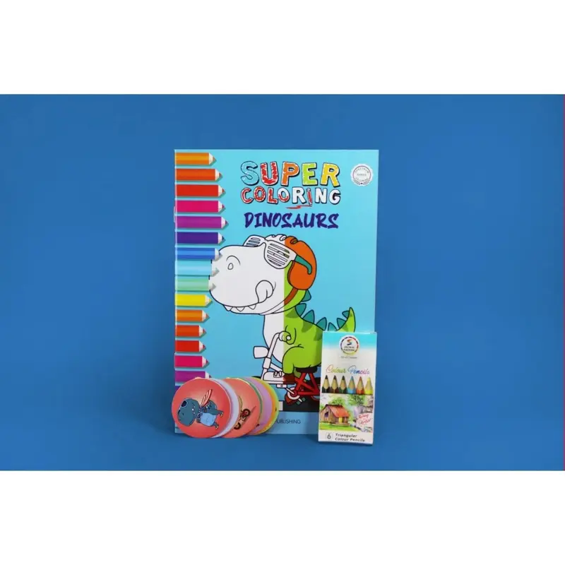 Super coloring dinosaurs book