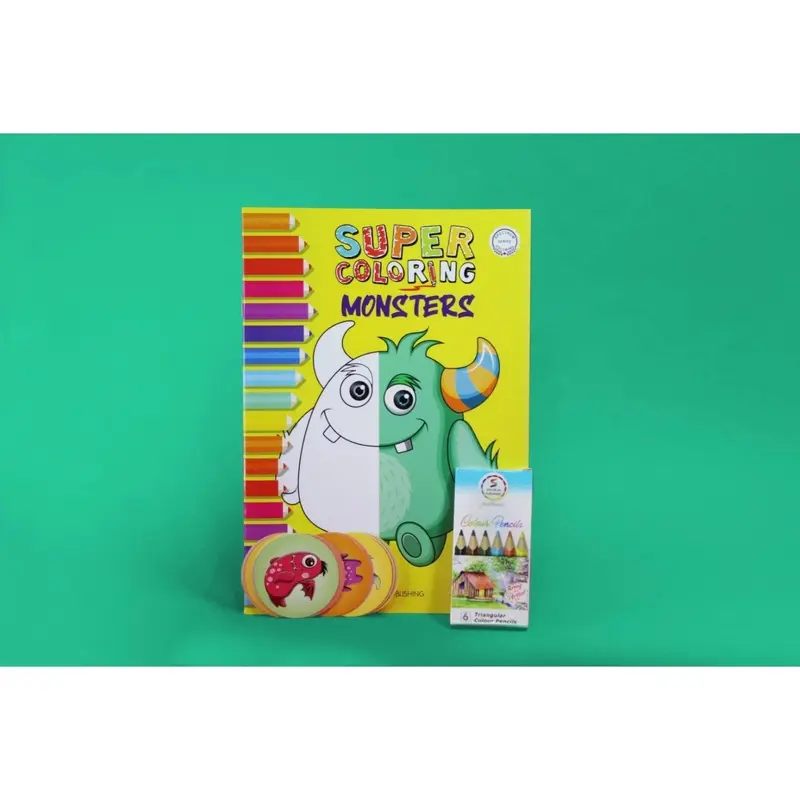 Super coloring monsters book