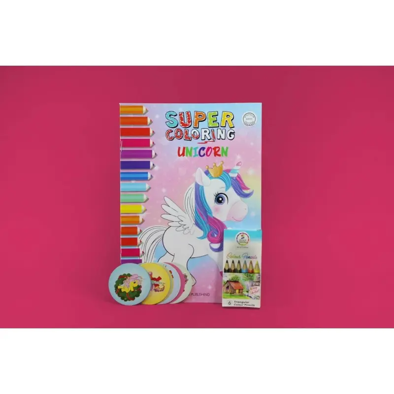 Super coloring unicorn book