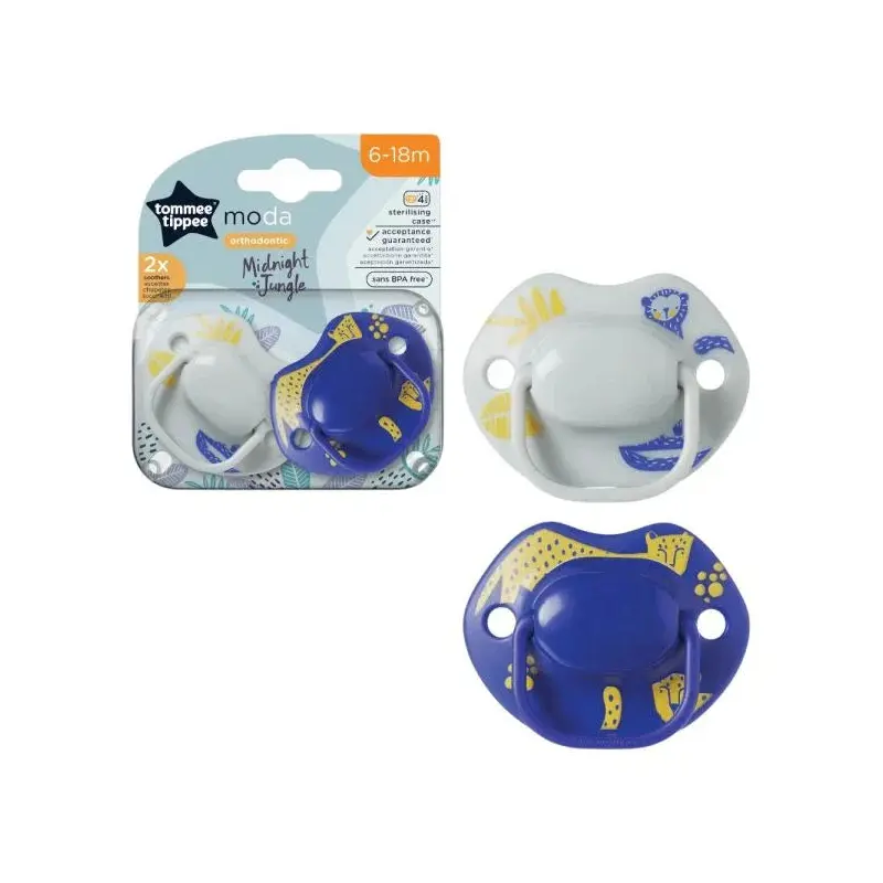 Tommee Tippee Moda Soother Blue/White, 6-18m