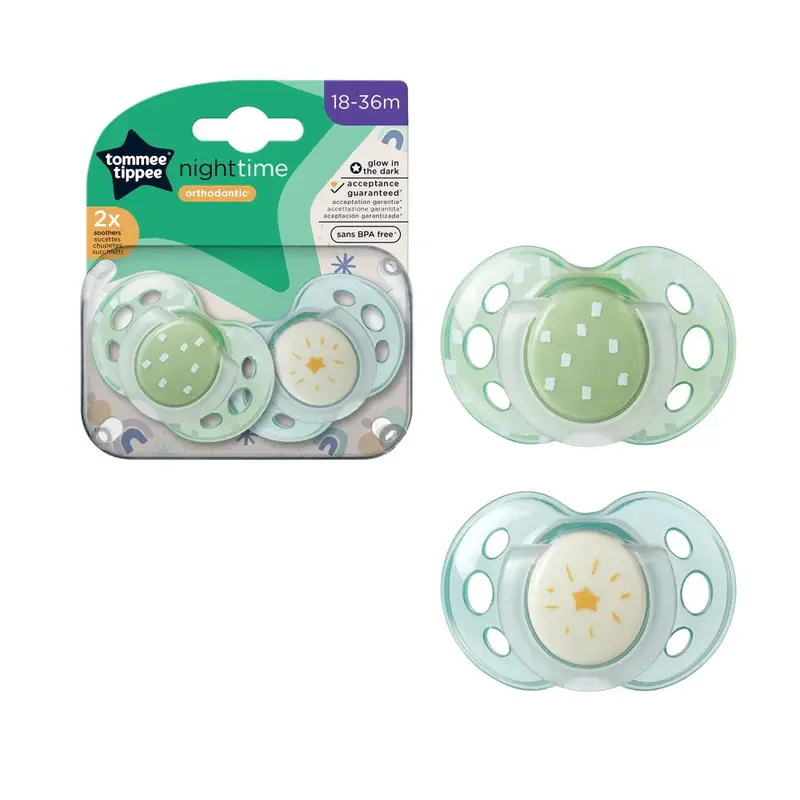 Tommee Tippee Night Time Soothers (18-36m) - 2Pcs