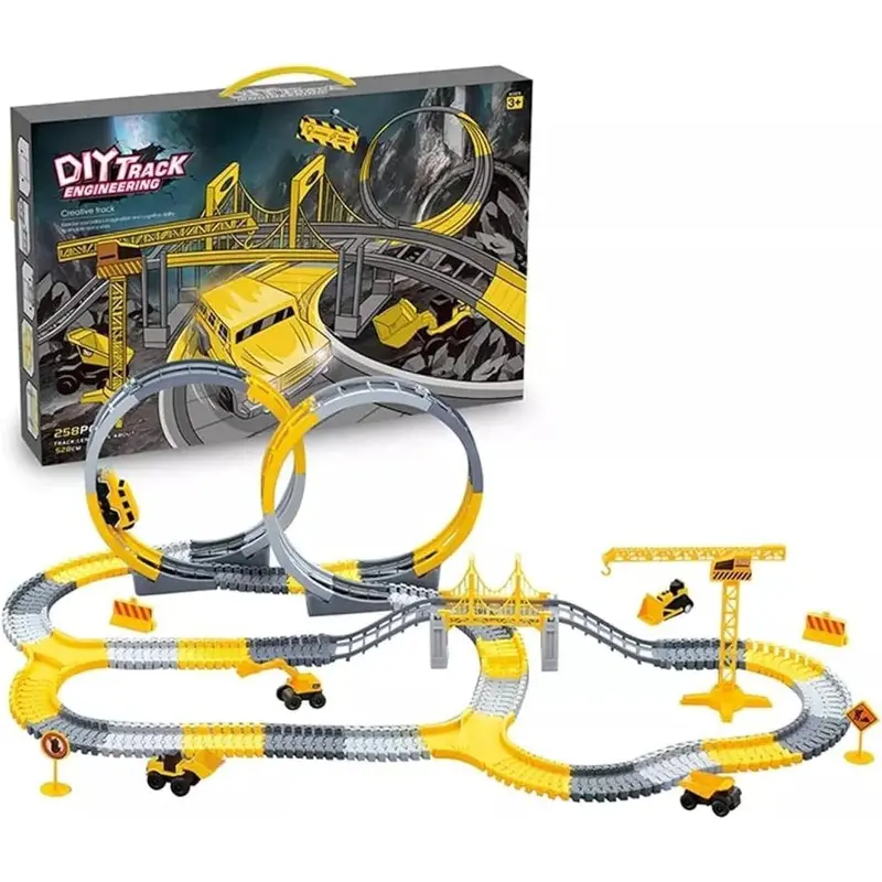 258 PCS Construction Race Track Set  Build, Create & Play