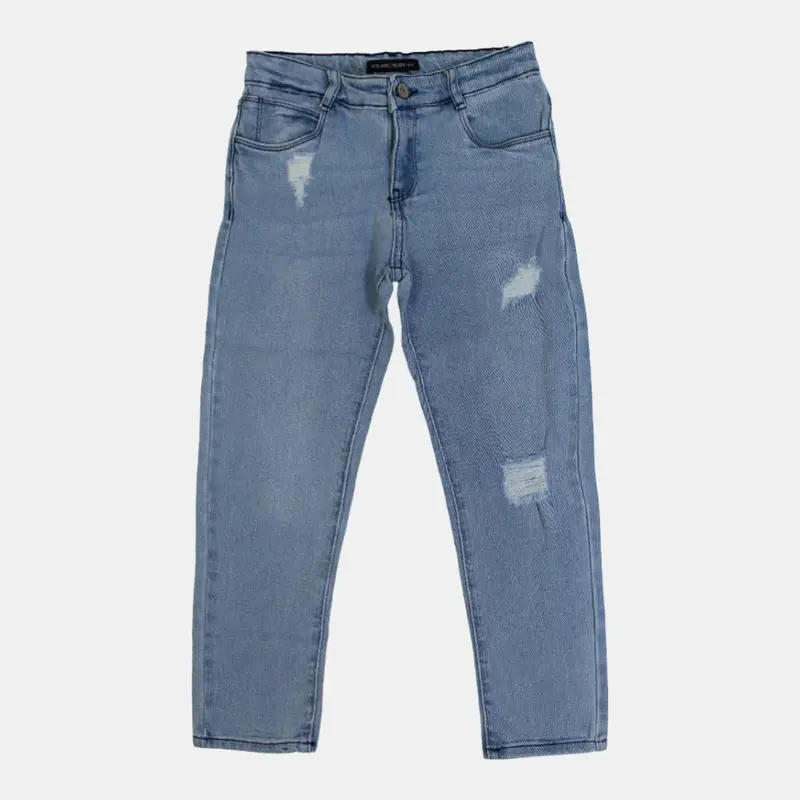 Boys' Ripped Jeans  Light Wash Denim