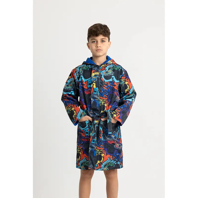 Boys Waterproof Swim Robe  "Monster Truck" Design