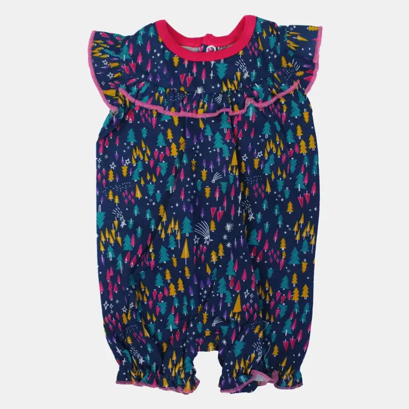 Cotton Sleeveless Ruffled Romper