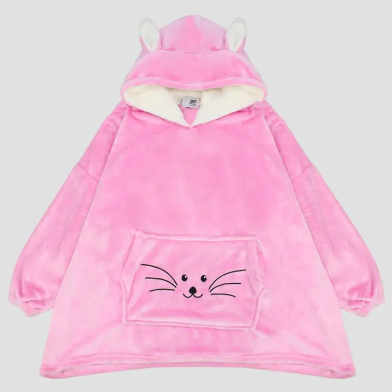 Cute Pink Long-Sleeved Hoodie