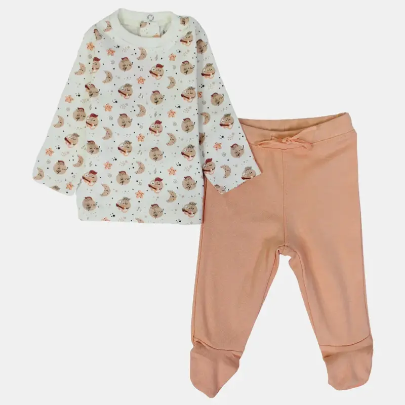 Musical Orange Long-Sleeved Pajama