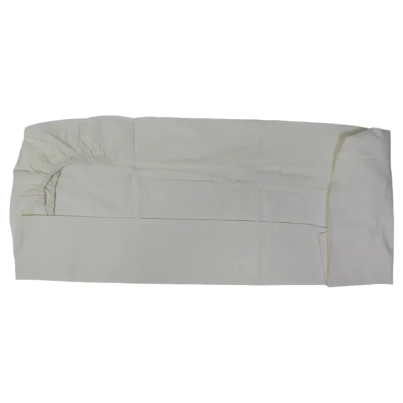 Unisex Baby Cotton Bed Sheets  Off-White Plain