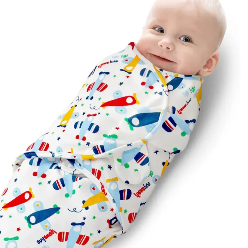 Unisex Kolaco Cotton Baby Swaddle Me (Airplanes)