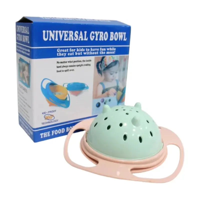 Universal Gyro Bowl  Spill-Proof Baby Dish (Mint Green)