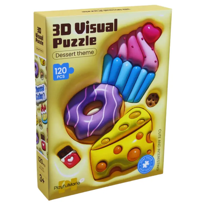 3-D Visual Puzzle - Dessert Theme