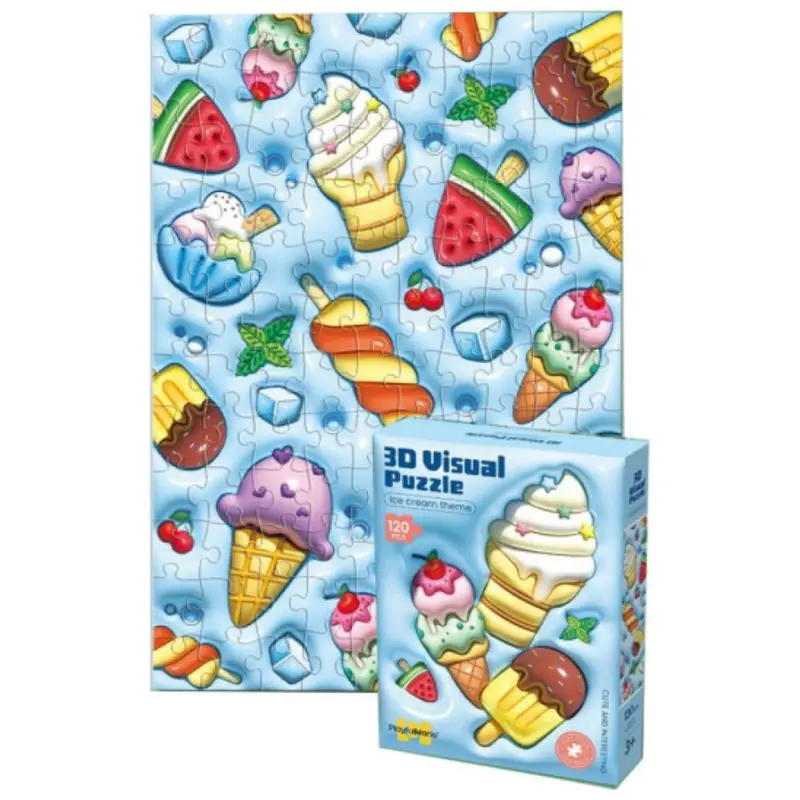 3-D Visual Puzzle - Ice Cream Theme