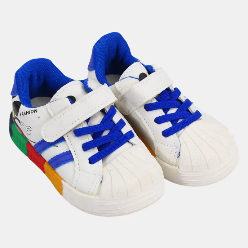 Baby Boys Mickey Mouse Leather Sneakers