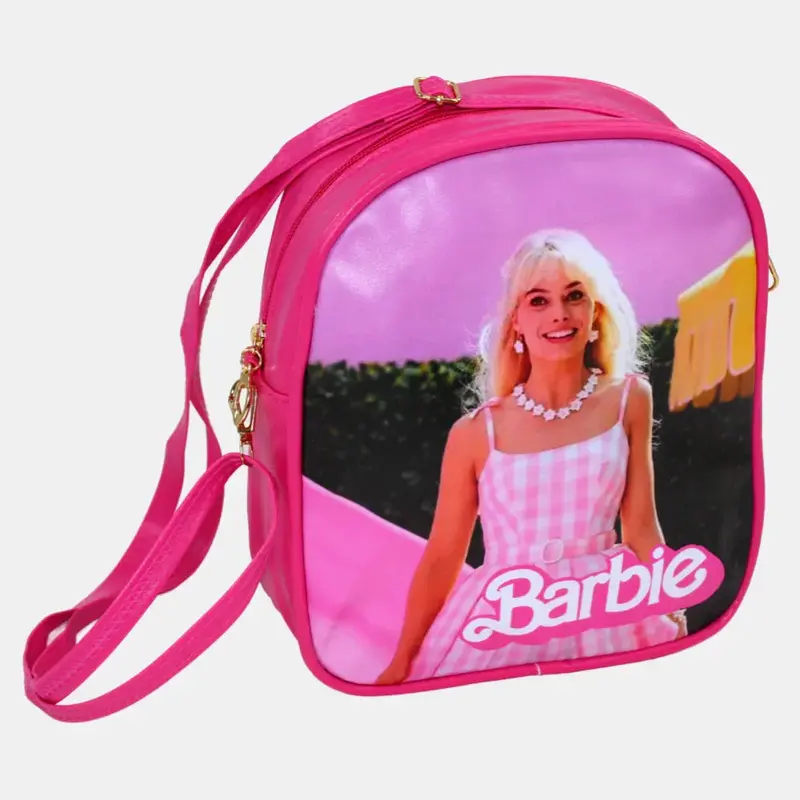 Barbie Shoulder Bag  Fuchsia with Plaid Dress Design