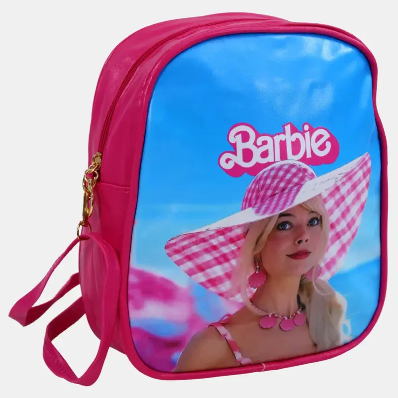 Barbie Shoulder Bag  Fuchsia with Plaid Hat Design