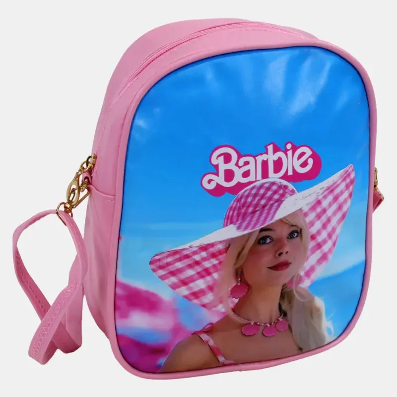 Barbie Shoulder Bag  Pink with Plaid Hat Design