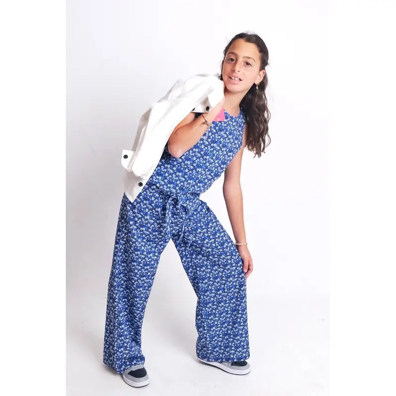 Blue Floral Comfy Pants