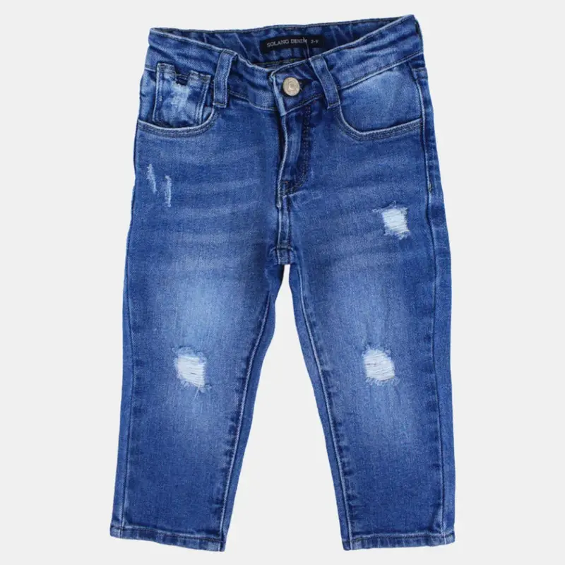 Boys Mid-Wash Ripped Jeans