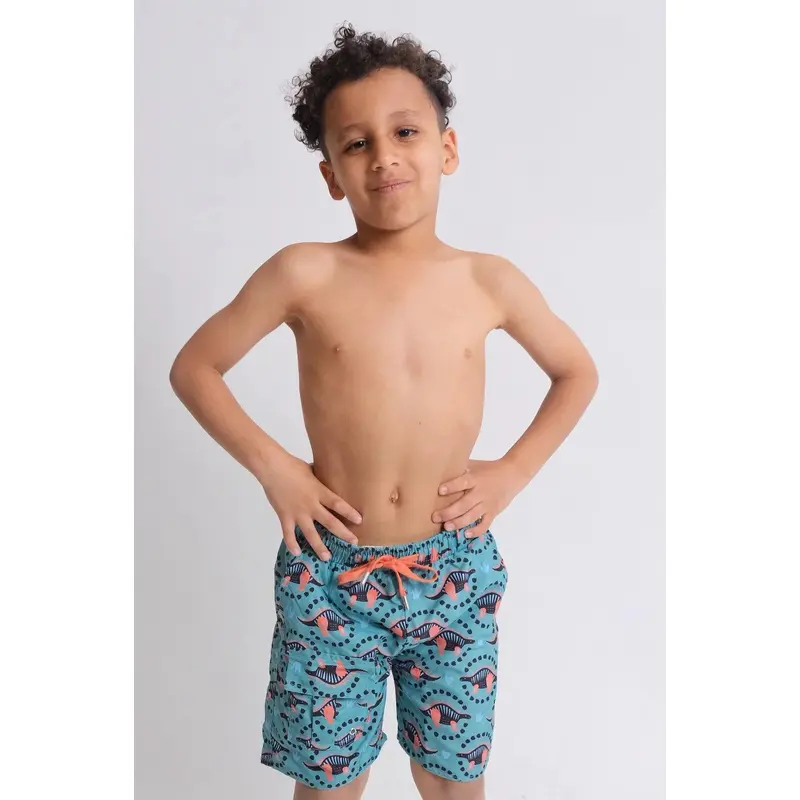 Dino Turquoise Swim Suit