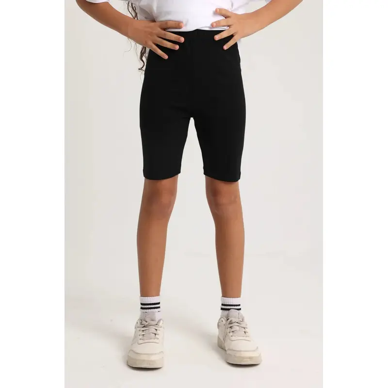 Girls Black Cotton Leggings  Pantcourt Style