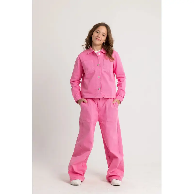 Girls Gabardine Pants  Fuchsia