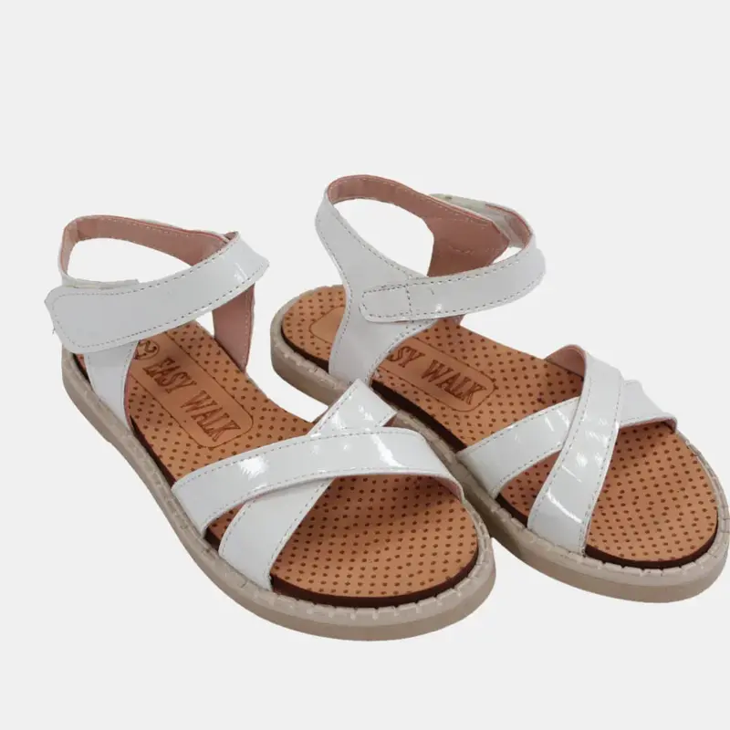 Girls Leather Sandals  Soft Colors