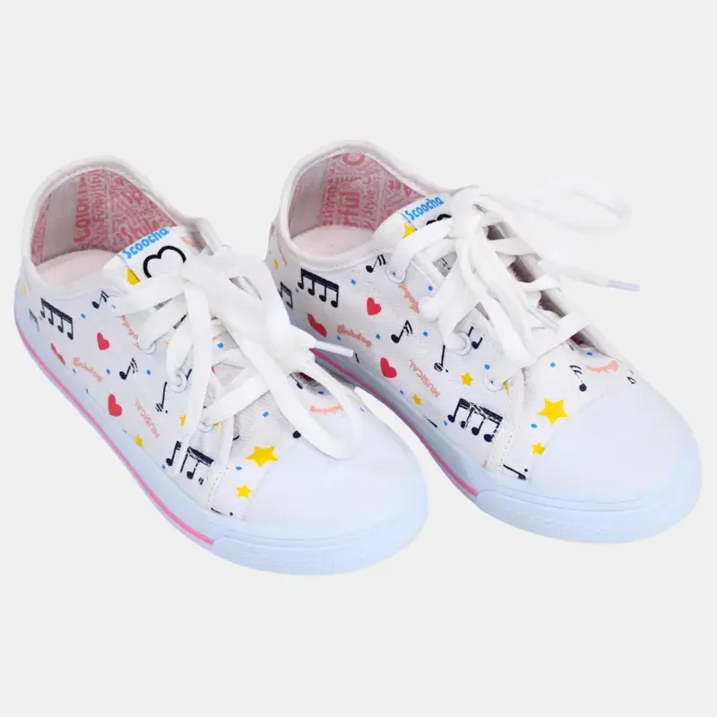 Girls Multicolored Canvas Sneakers