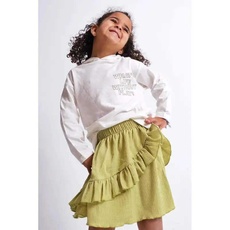 Green Ruffled Skirt