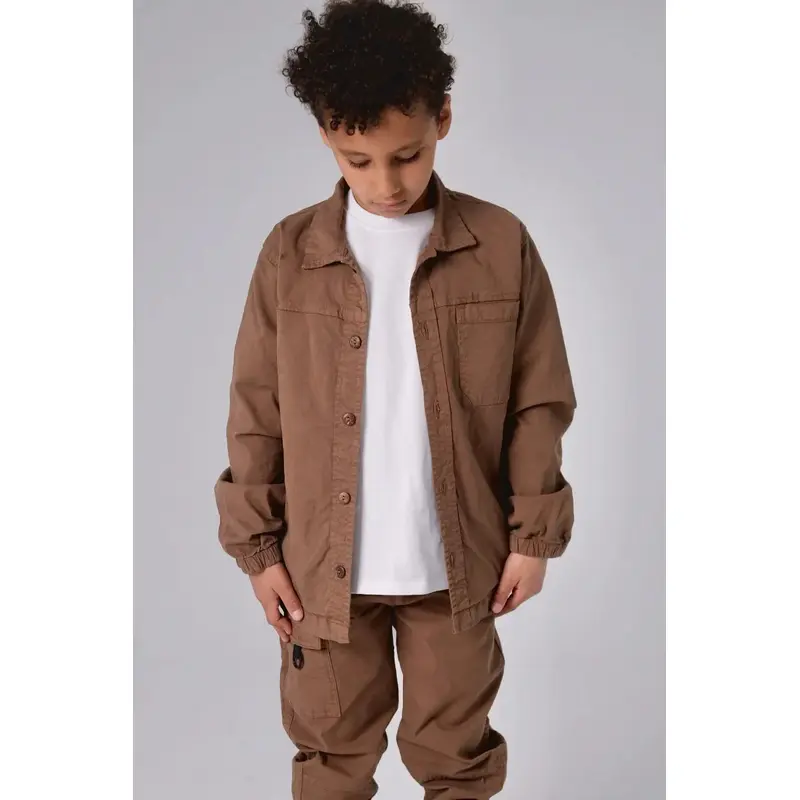 Unisex "Explore the Outdoors" Gabardine Shirt  Brown