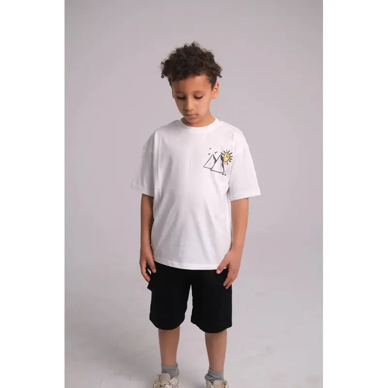 Unisex "Pyramids" Short-Sleeved T-Shirt  White