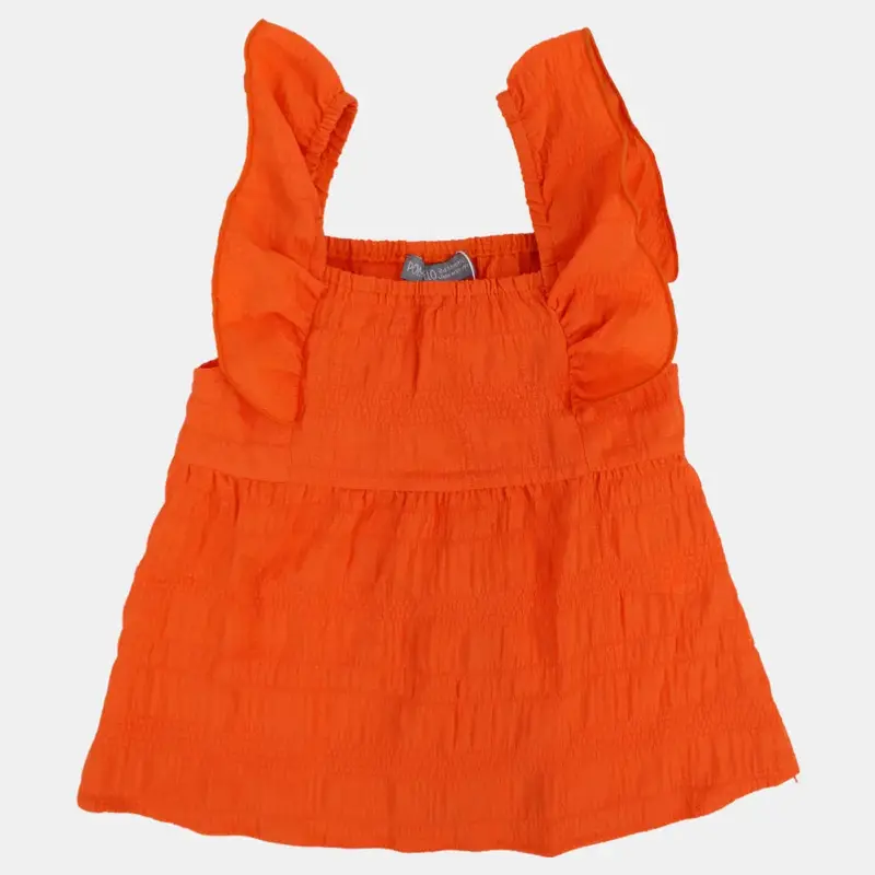 Baby Girls Ruffled Shoulders Blouse