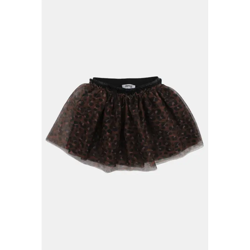 Baby Girls Tulle Skirt  Black & Brown Printed