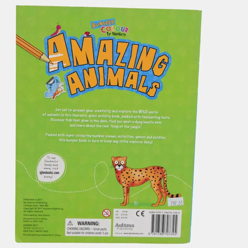 Bumper Colour By Numbers Amazing Animals