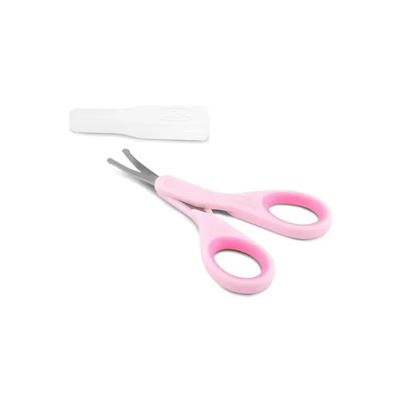 Chicco Baby Moments Round Tip Baby Nail Scissors 0m+ Pink 1 Pc