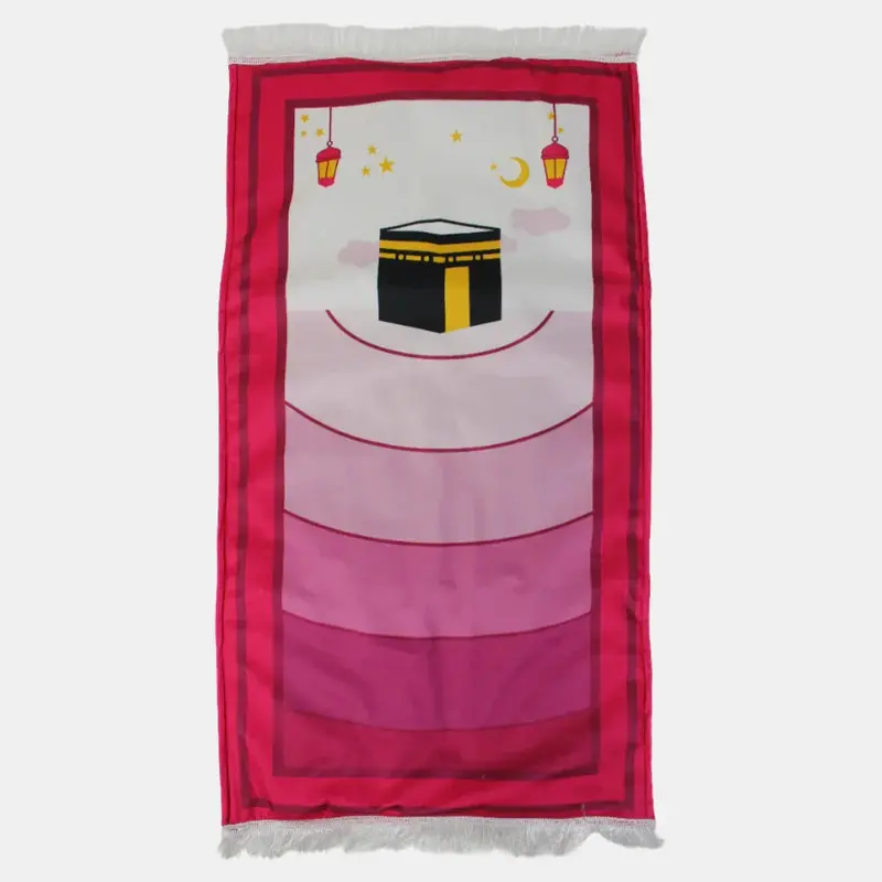 Prayer Mat  White & Fuchsia