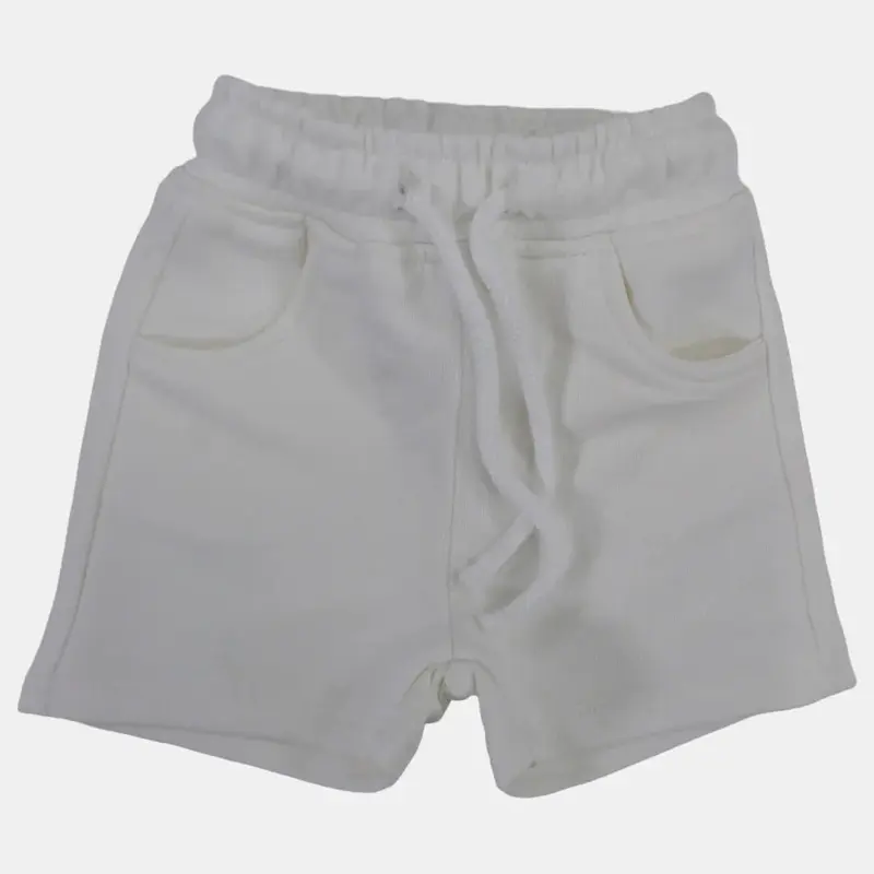 Unisex Baby Cotton Shorts  Offwhite