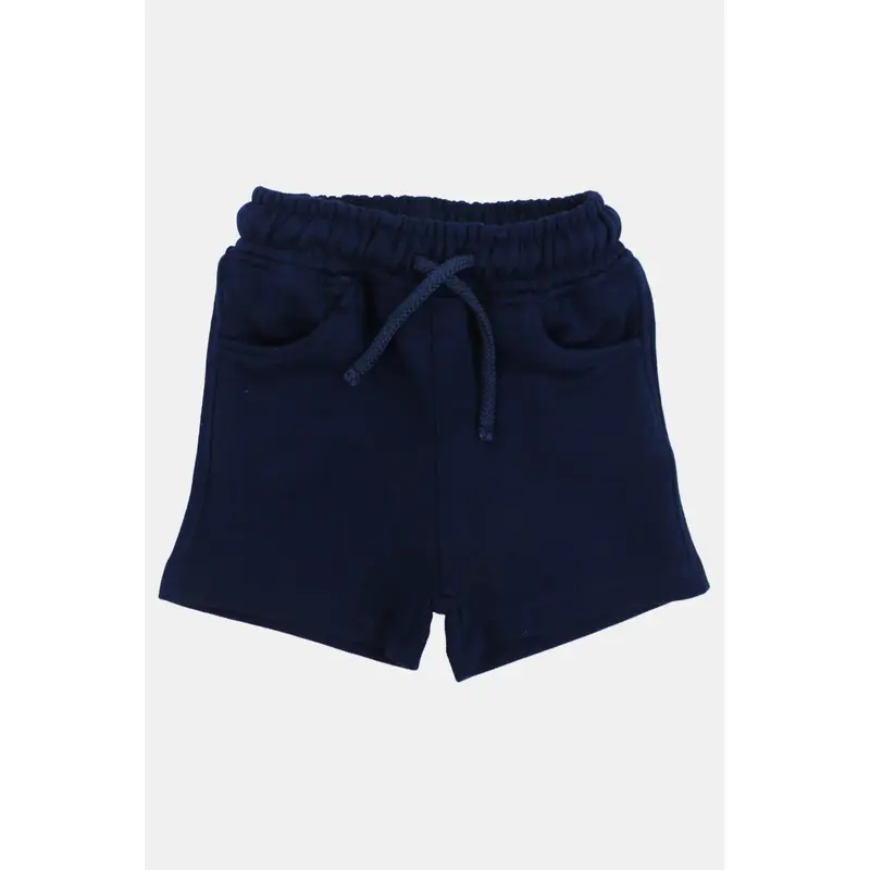 Unisex Baby Navy Cotton Shorts