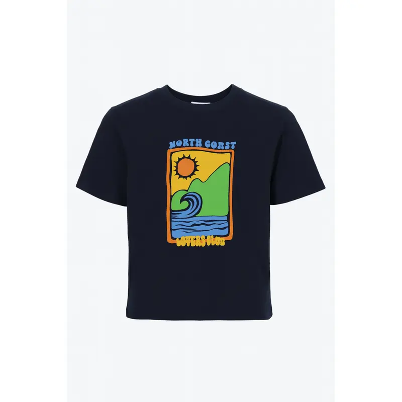 Unisex Baby Navy "NORTH COAST" Cotton T-Shirt