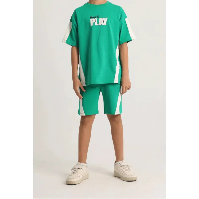 Unisex Kids Cotton Outfit Set  Green
