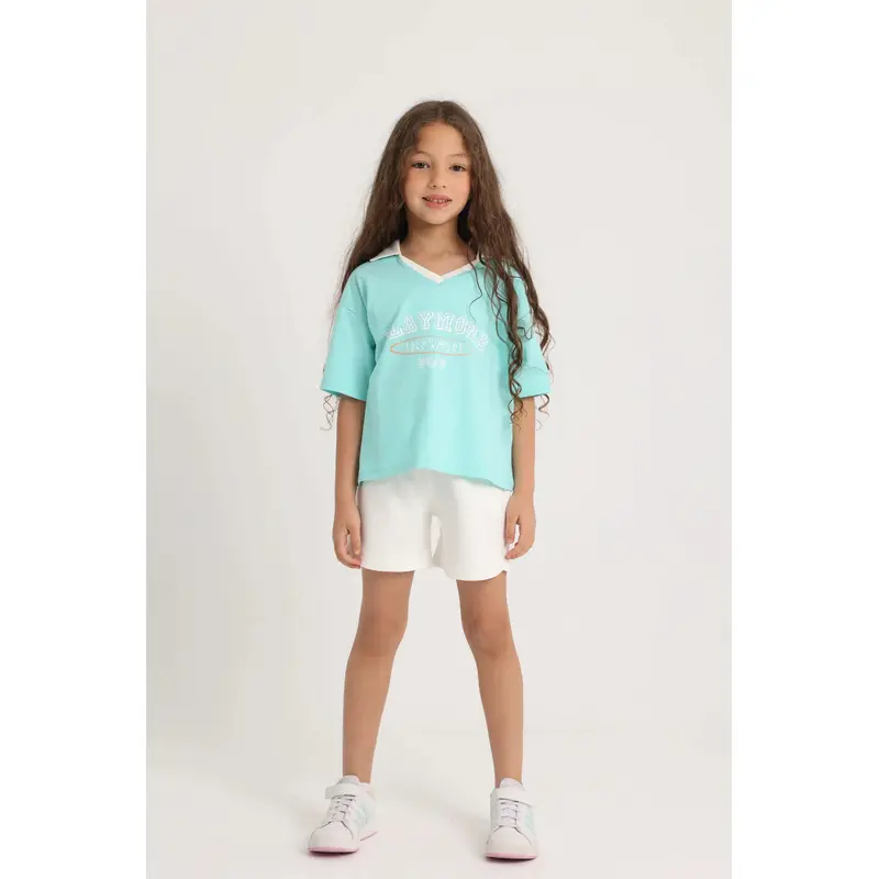 Unisex Kids Cotton T-Shirt  Aqua "PLAYMORE"