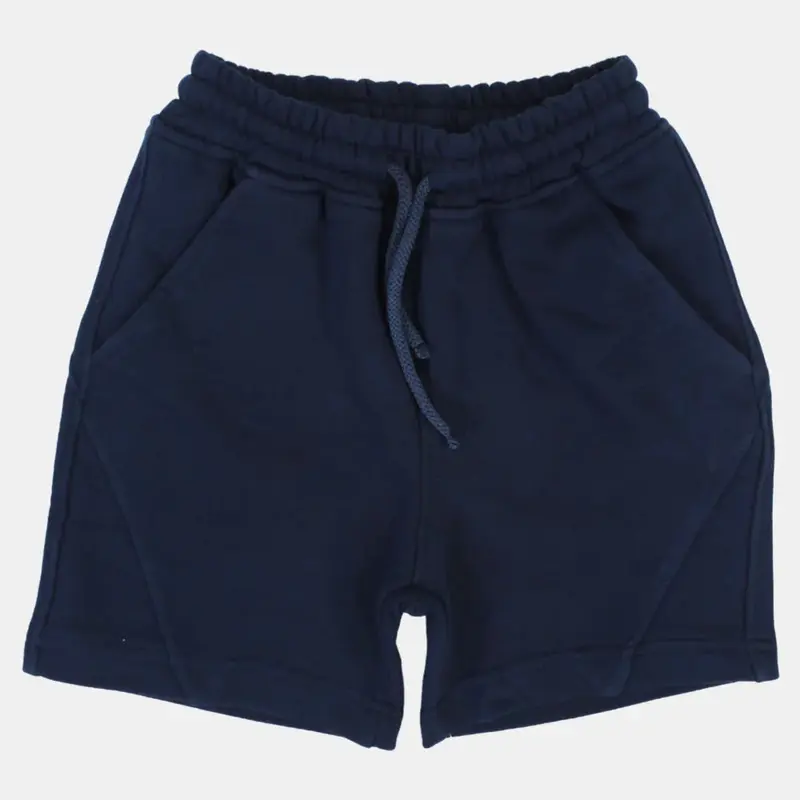 Unisex Navy Cotton Shorts