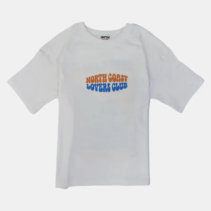 Unisex Short-Sleeved Cotton T-Shirt  White "North Coast Lovers Club"